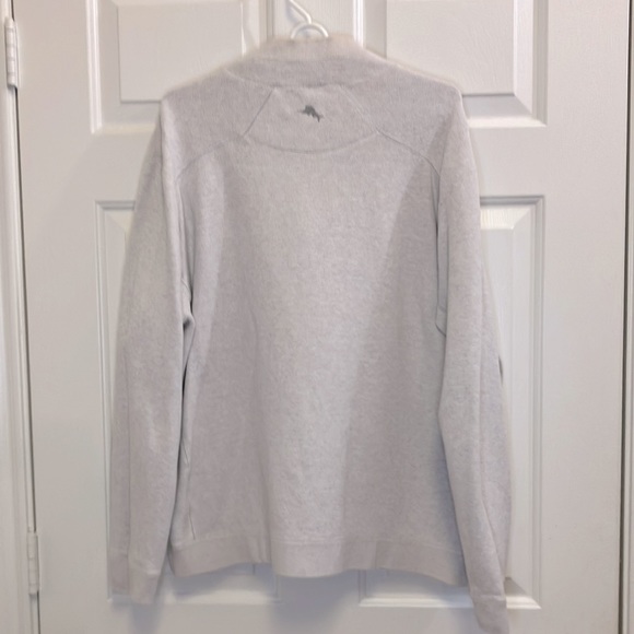 REVERSIBLE Tommy Bahama Flip Coast Half Zip Sweater -Continental Heather Size XL - Picture 4 of 7